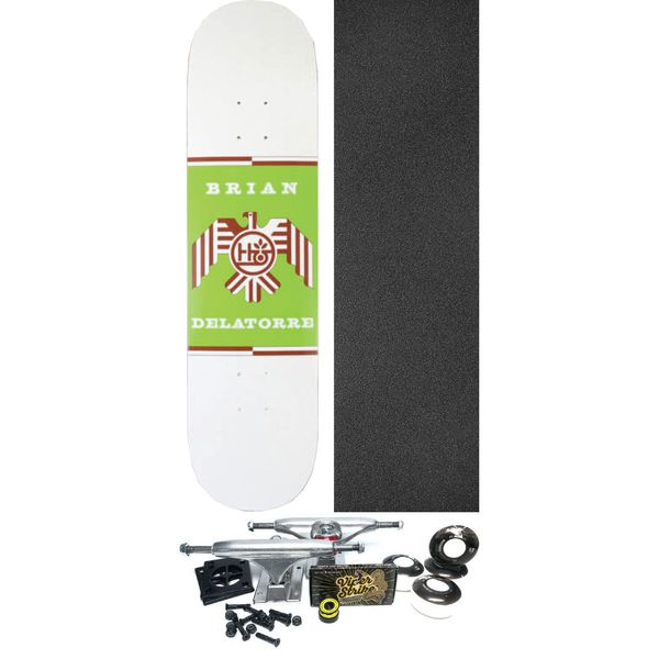 Habitat Skateboards Brian Delatorre Raptor Terratone Skateboard Deck - 8.5" x 32.25" - Complete Skateboard Bundle